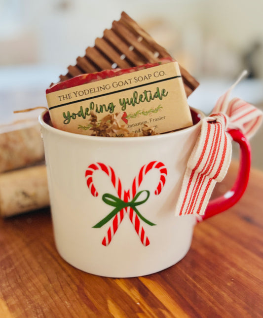 Candy Cane Mug Holiday Gift Set